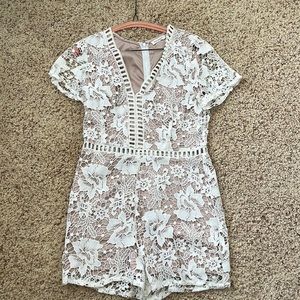 White Lace Romper